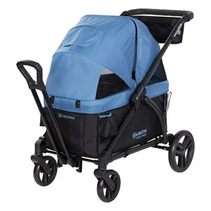 Baby Trend Navigator 2-in-1 Foldable Stroller Wagon with Dual Canopy, Dash Blue - Picture 1 of 8