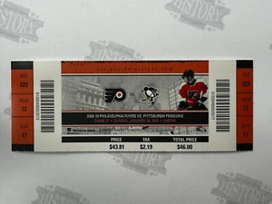 2010 Pittsburgh Penguins at Flyers Ticket 1/24/10 Crosby Malkin Assists - Picture 1 of 1