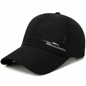 Summer Men Women Breathable Mesh Hat Adjustable Quick Dry Visor Baseball Cap
