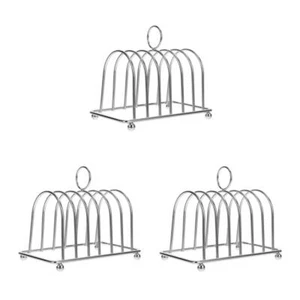Circle Handle Metal Stable Daily Use 6-slot Desktop Kitchen Toast Rack - Picture 1 of 12