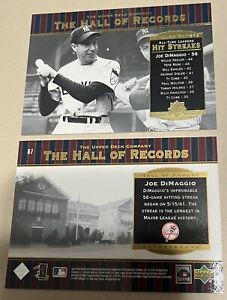 2001 Upper Deck Hall of Famer Hall of Records Card #87 Joe DiMaggio Yankees HOF