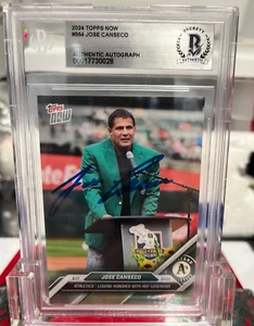 Jose Canseco Oakland A's HOF 2024 MLB TOPPS NOW Card 564 Auto Signed BAS COA - Picture 1 of 4