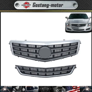 2 piezas para Cadillac ATS 2013-2014 parrilla superior delantera + rejilla inferior cromada - Imagen 1 de 12