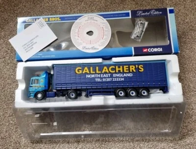 Corgi 75803; MAN F90 Artic Curtainside: Gallacher, Co Durham; 1.50 New Complete - Image 1 of 4