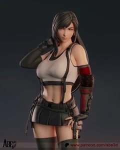 Abe3D Tifa Lockheart FF7 1/6 1/4 scale printed resin model unpainted DIY kit - Picture 1 of 20