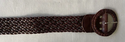 Cinturón Wms American Eagle AEO M/L Marrón Triple Trenzado Cuero Años 70 Hippie Boho Foto 1 de 4