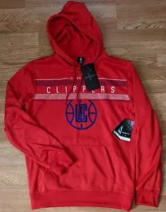 Felpa con cappuccio uomo LA Clippers UNK rossa piccola pullover pile midtown - Foto 1 di 4