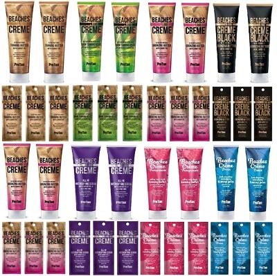 PRO TAN BEACHES & CREME Bottiglia e bustina lozione abbronzante lettino abbronzante spiaggia e crema abbronzante professionale affare all'ingrosso