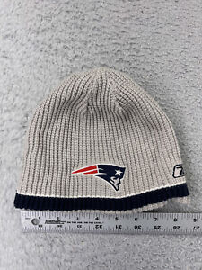New England Patriots Beanie Adult One Size Gray Blue Knit NFL Reversible Reebok