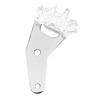 Performance Machine Moto Motorcycle Rear 4-P Caliper Bracket Chrome - 10 Inch - Image 1 of 2
