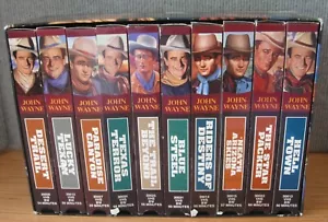 Vintage John Wayne VHS Boxed Collection of 10 (Great Western Classics) - Picture 1 of 7