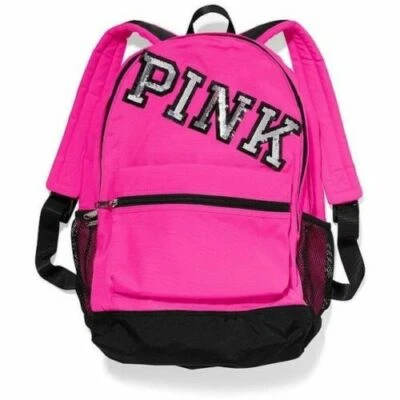 NEW Victoria's Secret PINK Campus Backpack Laptop Travel Book Bag Tote Rare Gift - Image 1 of 4
