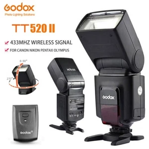 Godox TT520II Camera Flash with Wireless Trigger for Canon Nikon Pentax Olympus - Picture 1 of 14