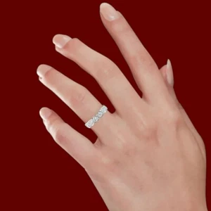 Platinum Diamond Band 2 Carat  Round Cut  Eternity Lab Created PT950 Engagement  - Picture 1 of 11