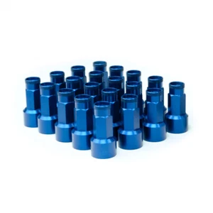 20x Lug Nuts Estilo-R Lugnut Alu Lug Nuzz Cover Blau eloxiert SW 17 - Bild 1 von 2