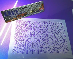 Bamboo background mylar airbrush stencil - Picture 1 of 1