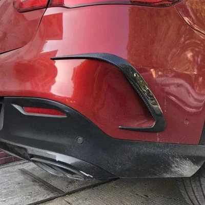 For Benz GLE Class C292 Sport Coupe 2015-2019 Real Carbon Rear Bumper Fins Vents - Imagem 1 de 4