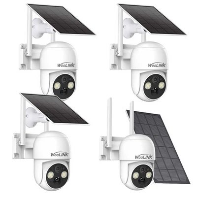 4MP HD Solar Camera Wireless WiFi Solar Power Battery IP Camera Outdoor 2/4PK - Image 1 of 4
