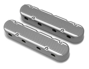241-180 Holley 2-Piece Finned Valve Cover - Gen III/IV LS - Natural - Picture 1 of 7