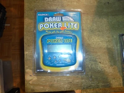 Radica Draw Poker Lite "Play Me In The Dark!" Handheld Electronic Game 1401 NEW - Image 1 of 3