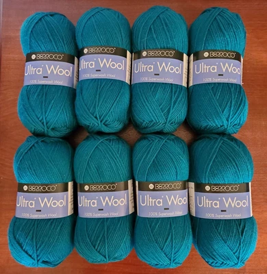 BERROCO Ultra WOOL YARN 100% SUPERWASH 100 gm 219 yd 3.5 oz 3361 KALE Lot 8 Teal - Image 1 of 4