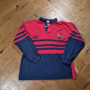 Inglaterra 1995/1997 Visitante Rugby Unión Camiseta Manga Larga Años 90 Algodón Comerciantes L - Imagen 1 de 11