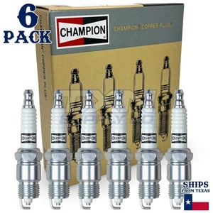 6 Pack Champion Copper Plus Spark Plugs for 1985-1986 Cadillac Cimarron 2.8L - Picture 1 of 3