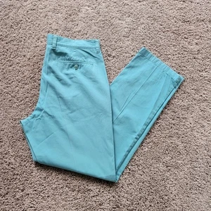 J. Crew Chino Classic Fit Pants Men's 34x31 Teal Blue 100% Cotton Casual Flat 34 - Picture 1 of 7