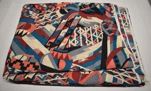 MILLWORTH FABRICS cranston VINTAGE SOUTHWEST AZTEC 4.8 yards x 58" teal black - Picture 1 of 5