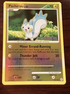 2007 POKEMON DIAMANTE E PERLA PACHIRISU LV. 23 35/130 timbrato REVERSE HOLO RARO - Foto 1 di 2