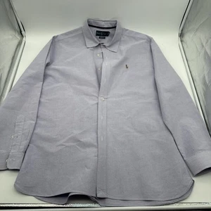 Ralph Lauren Button Down Shirt Classic Fit Mens Sz XL Lavender Oxford Flesh Pony - Picture 1 of 4