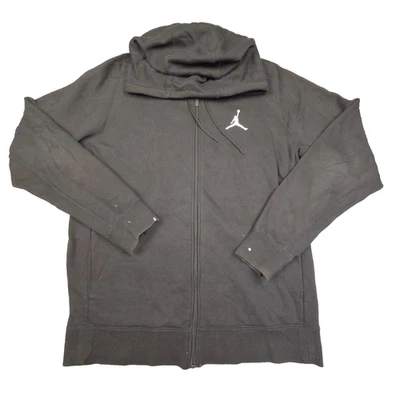 Jordan Jumper Mens LARGE black Long Sleeve full zip Hoodie jumpman Size L - image 1 of 4