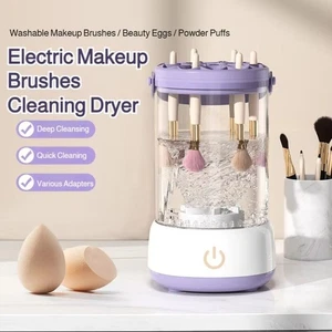 Drying Rack Makeup Brush Cleaner Rotary Cleaning Machine Cosmetic Brush - Picture 1 of 10