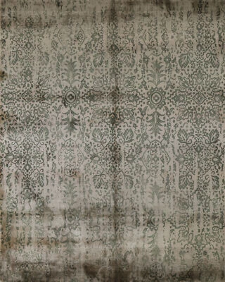 Handmade Art & Craft Wool Rug with Abstract Design 5x6 ft Carpet - Image 1 of 4