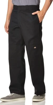 Nuevo sin etiquetas Pantalón de trabajo Dickies para hombre holgado doble rodilla sarga 44W x 32L $70 3D90 Foto 1 de 3