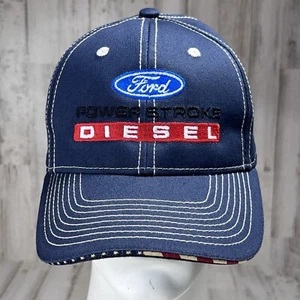 Ford Diesel Power Stroke Strapback Hat Cap Blue Adjustable NEW - Picture 1 of 10