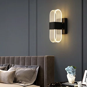 12W/24W LED Wall Sconces Lamp Triple Color-Temp Lighting Bedroom Light Fixture - Picture 1 of 16