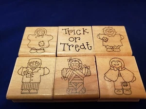 JRL Design Co Halloween 6-teiliges Set Stempel Trick or Treat Mumie Dracula Frankenstein - Bild 1 von 3