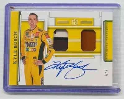 2020 National Treasures Racing Kyle Busch Race Gear Graphs Dual Patch Auto #5/5 - Image 1 of 2