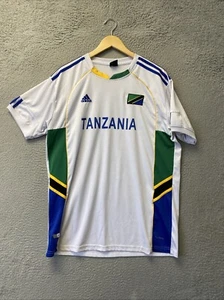 Tanzania National Soccer Team Adidas Jersey Size L White /133-35 - Picture 1 of 7