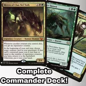 MTG Commander EDH Deck Meren of Clan Nel Toth 100 Magic Cards Custom Deck G/B - Picture 1 of 8