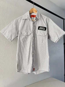 Vans x Red Kap x Suicidal Tendencies SS Stripe Work Shirt Size Medium VTG RARE - Picture 1 of 8