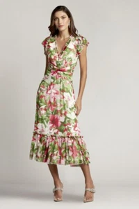 NWT Tadashi Shoji Ester Ruffle Dress US 10 - Picture 1 of 2
