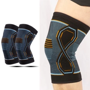 Compression Knitted Knee Sleeve Knee Support Breathable Stretchy Knee Brace - Picture 1 of 12