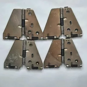 Set Of 4 Vintage EVERLEVEL N.Y. Double Action Two Way Spring Loaded Hinges 5"-8" - Picture 1 of 4