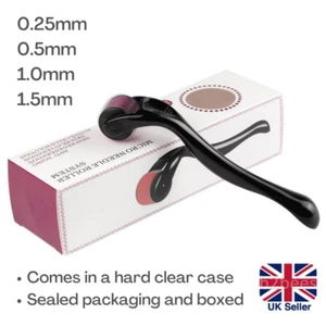 DERMA ROLLER 540 Titanium Micro Needle Roller Face Skin Hair Growth Cellulite - Picture 1 of 5