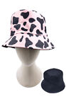 STYLISH Women's Trendy Stylish Cow Print Illustration Reversible Bucket Hat