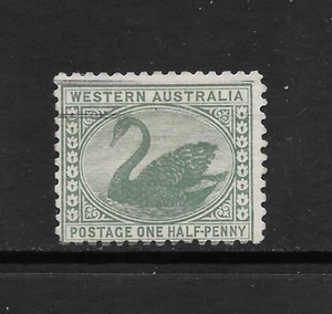 WESTERN AUSTRALIA SCOTT 89 USED FINE - 1910 1/2p DEEP GREEN SWAN ISSUE - Bild 1 von 2