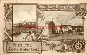 REAL PHOTO RAMC POSTCARD OF QUEEN MARY'S MILITARY HOSPITAL, WHALLEY, LANCASHIRE - Picture 1 of 2
