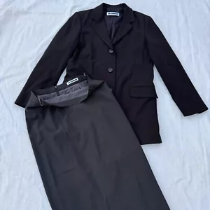 Jil Sander Made in Italy Suit Size 36 / Skirt Size 38 Wool Set Dress Black - Picture 1 of 21